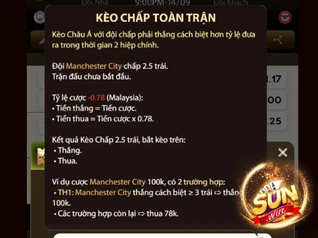 Cách chơi kèo châu Á chi tiết trong trận đấu