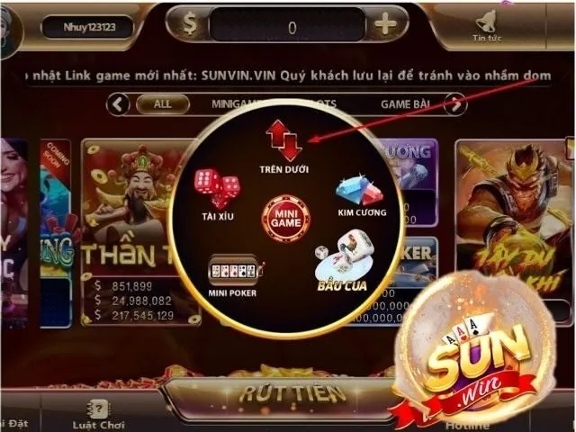 Mẹo chơi trên dưới Sunwin